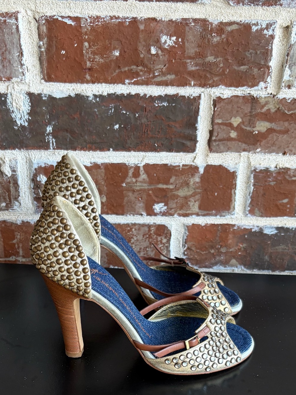 Giuseppe Zanotti Rhinestone Studded Heels Vintage Size 6